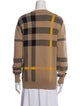 Burberry Brit Plaid Print Crew Neck Sweater