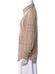 Burberry Brit Plaid Print Long Sleeve Button-Up Top