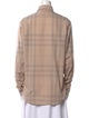 Burberry Brit Plaid Print Long Sleeve Button-Up Top