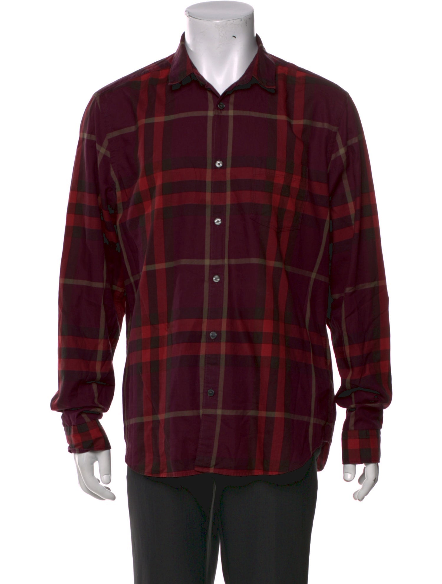 Burberry Brit Exploded Check Pattern Long Sleeve Shirt