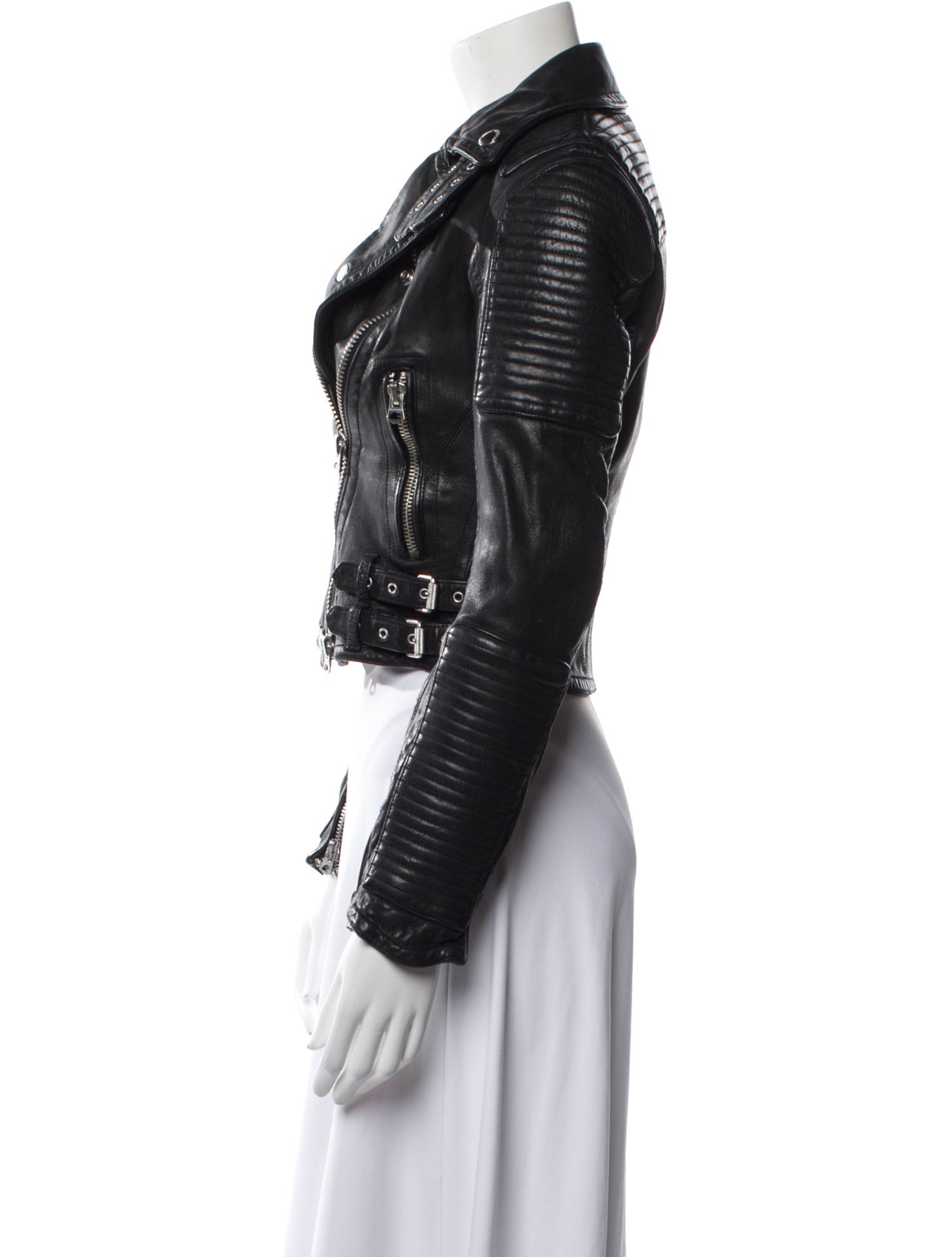 Burberry Brit Lamb Leather Biker Jacket w/ Tags