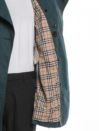 Burberry Brit Nova Check Pattern Trench Coat