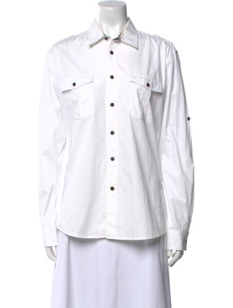 Burberry Brit Long Sleeve Button-Up Top