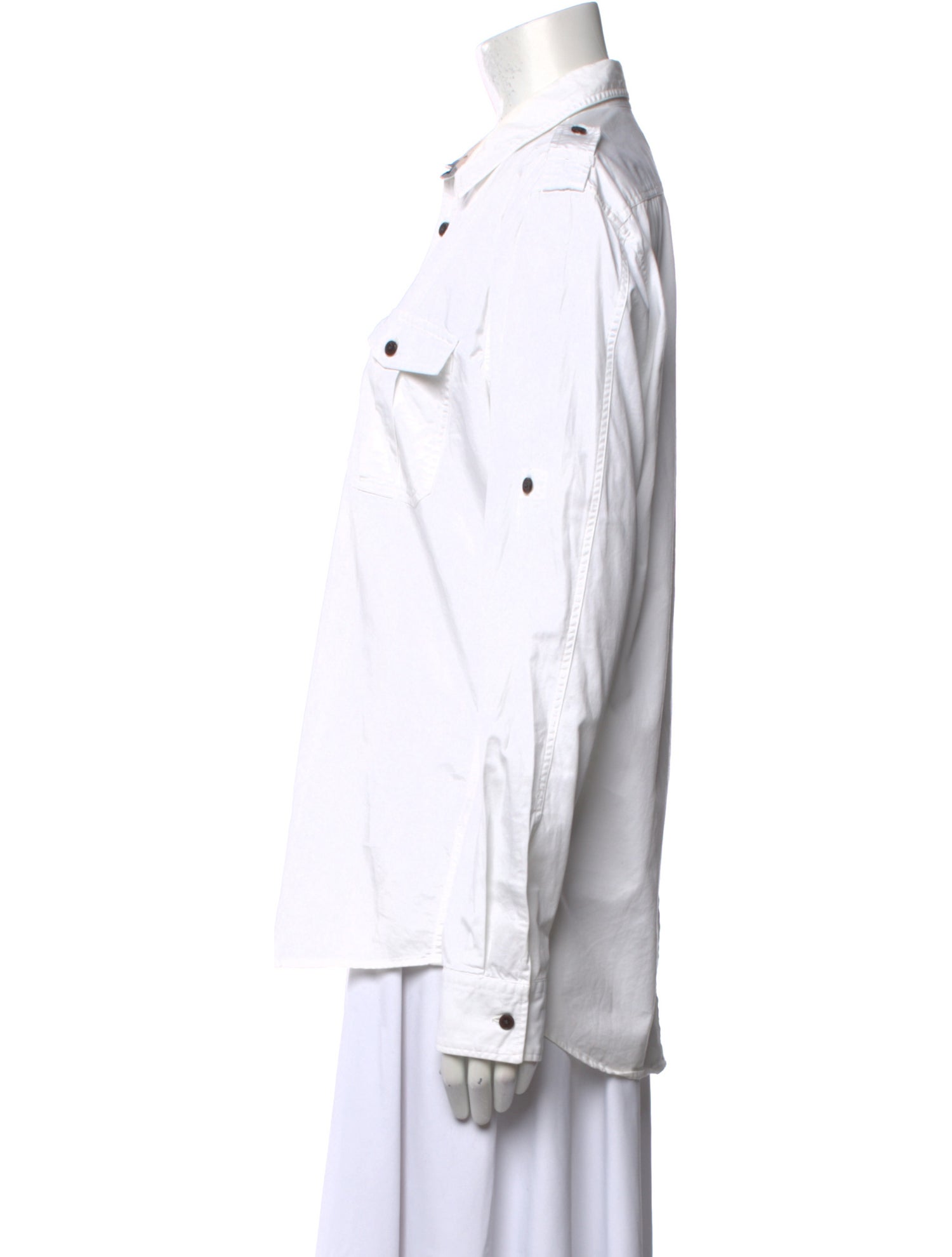 Burberry Brit Long Sleeve Button-Up Top