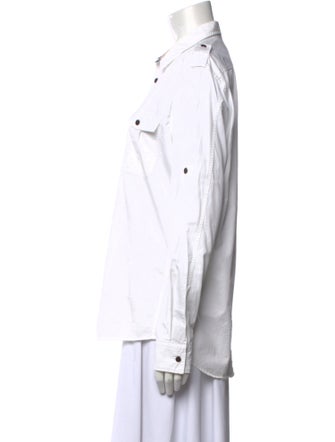 Burberry Brit Long Sleeve Button-Up Top