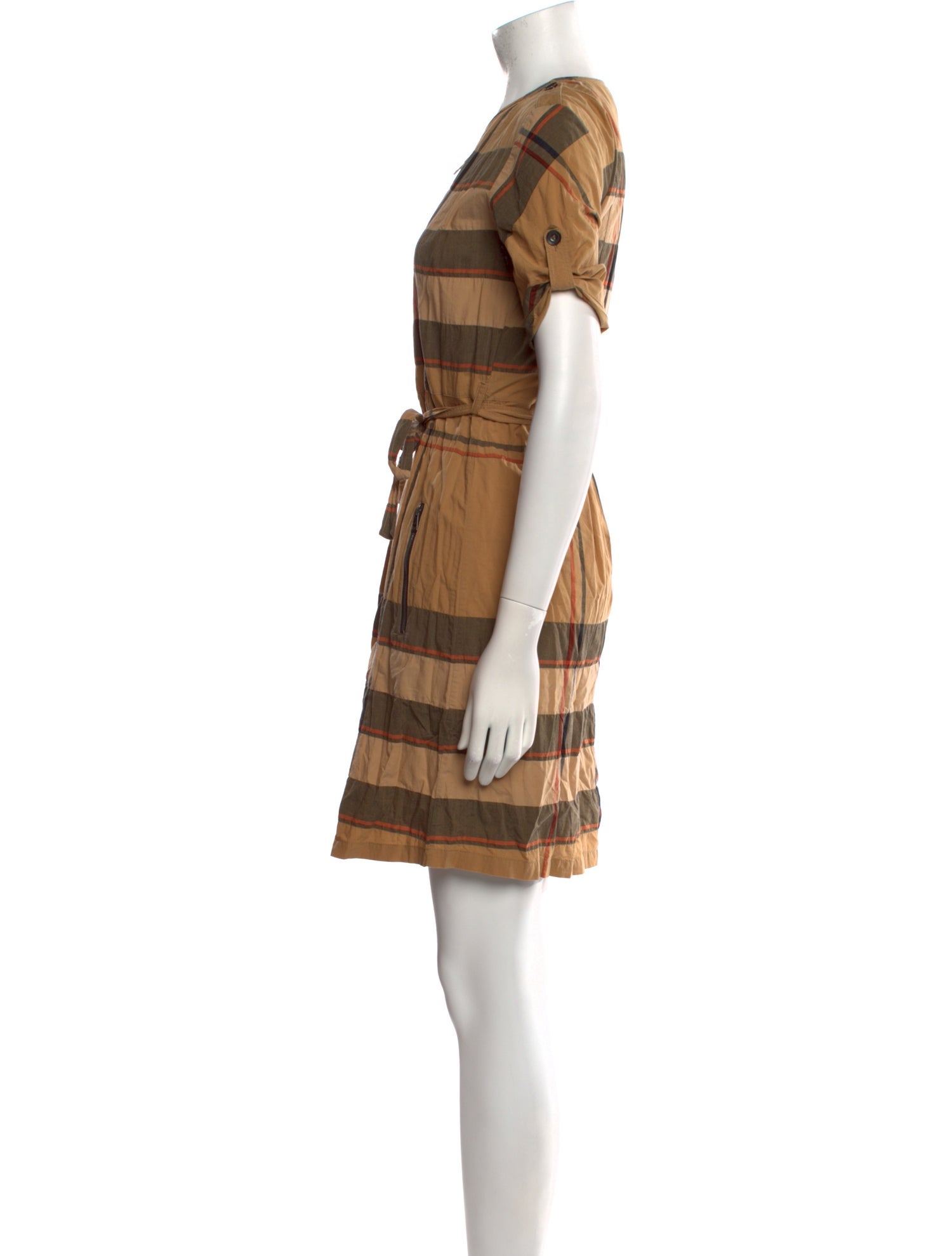 Burberry Brit Plaid Print Mini Dress