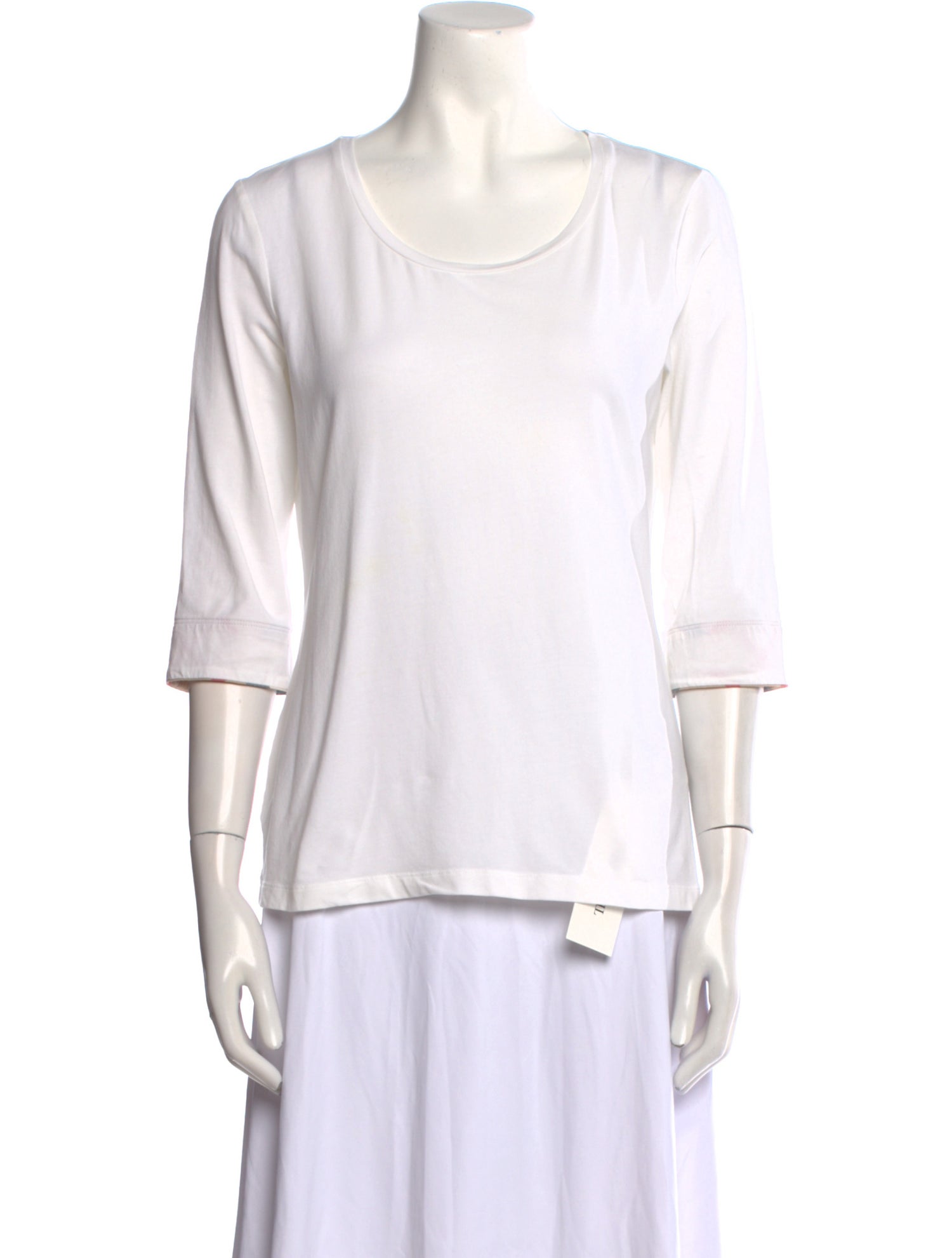 Burberry Brit Scoop Neck Three-Quarter Sleeve T-Shirt