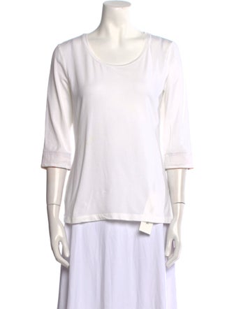 Burberry Brit Scoop Neck Three-Quarter Sleeve T-Shirt