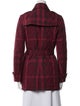 Burberry Brit Plaid Print Trench Coat
