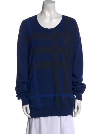 Burberry Brit Cashmere Plaid Print Sweater