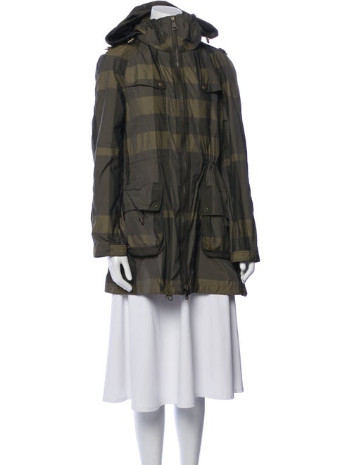 Burberry Brit Plaid Print Parka