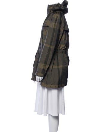 Burberry Brit Plaid Print Parka