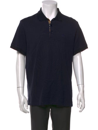 Burberry Brit House Check Pattern Crew Neck Polo Shirt