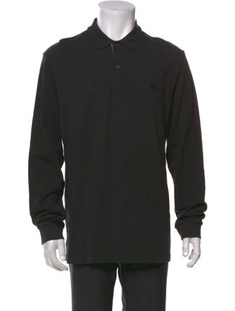 Burberry Brit House Check Pattern V-Neck Polo Shirt