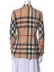Burberry Brit Plaid Print Long Sleeve Button-Up Top