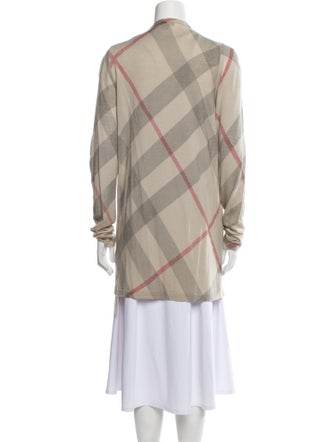 Burberry Brit Merino Wool Plaid Print Sweater