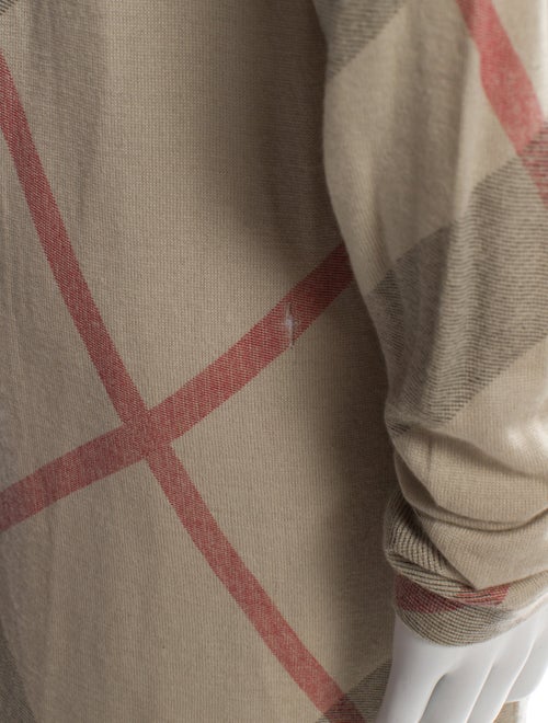 Burberry Brit Merino Wool Plaid Print Sweater