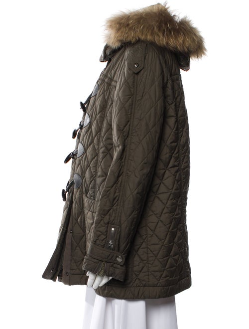 Burberry Brit Nylon Printed Fur Coat