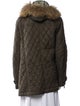Burberry Brit Nylon Printed Fur Coat