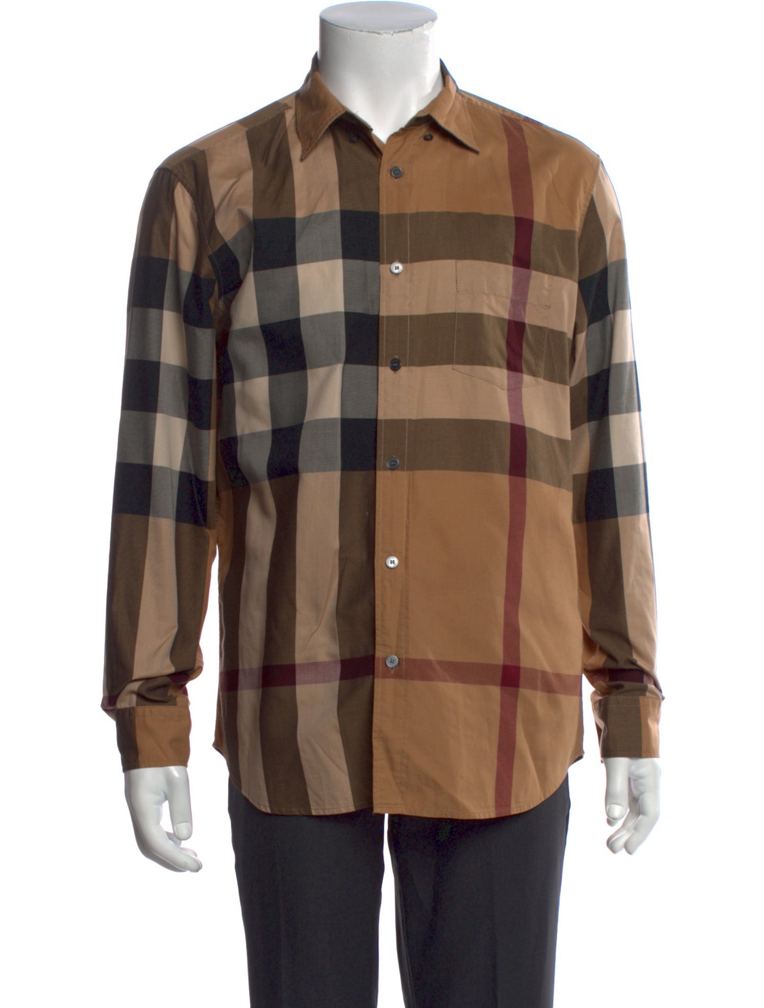Burberry Brit Exploded Check Pattern Long Sleeve Shirt