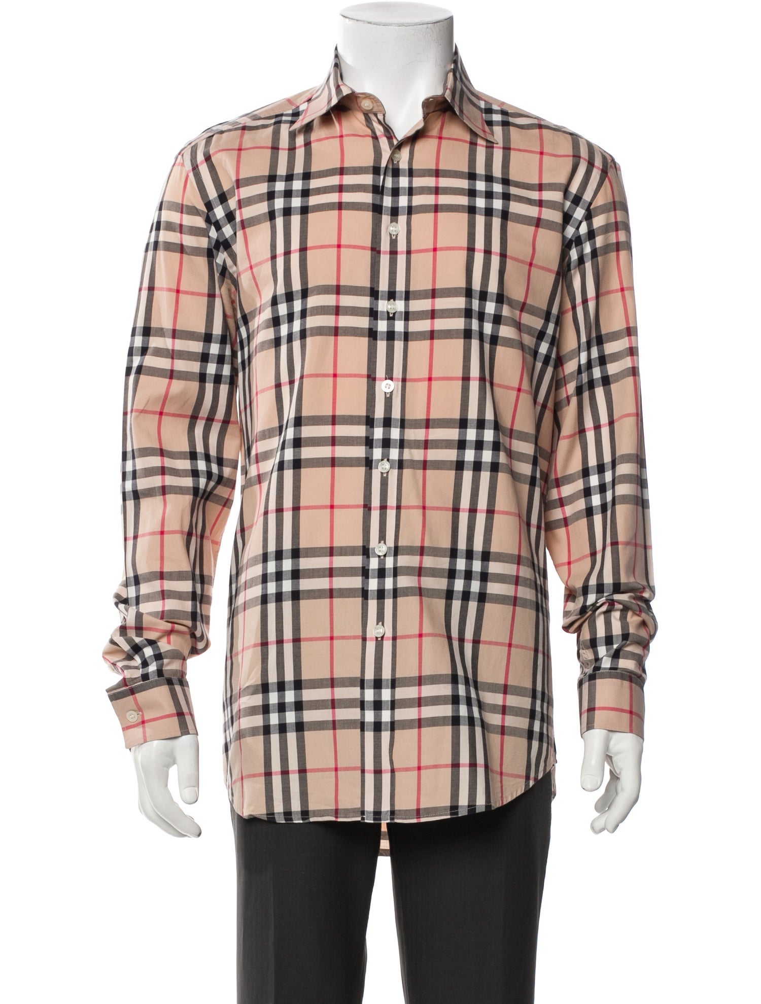 Burberry Brit Plaid Print Long Sleeve Shirt