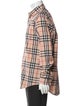 Burberry Brit Plaid Print Long Sleeve Shirt