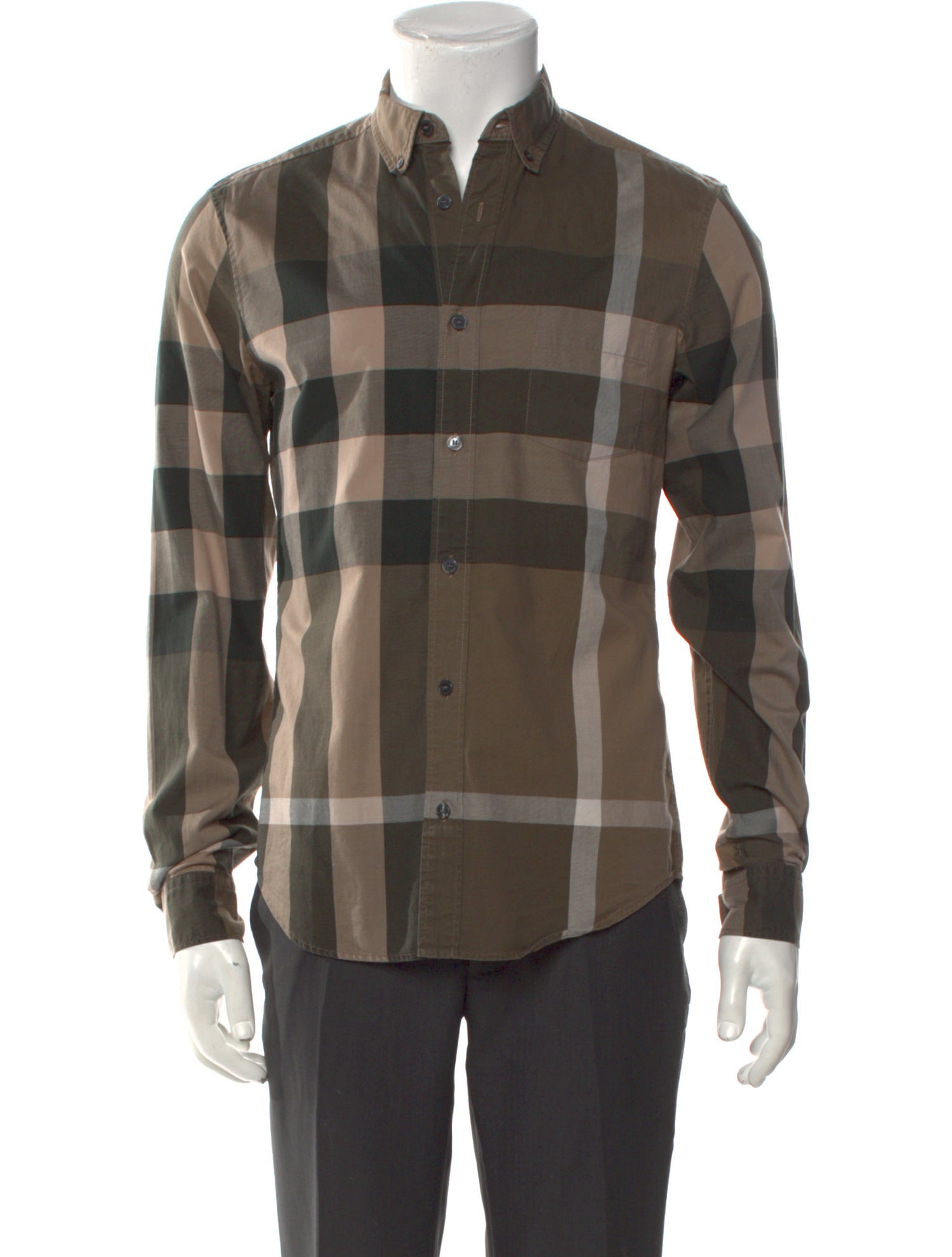 Burberry Brit Exploded Check Pattern Long Sleeve Shirt