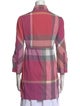 Burberry Brit Plaid Print Three-Quarter Sleeve Tunic