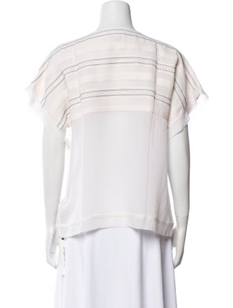 Burberry Brit Silk V-Neck Blouse