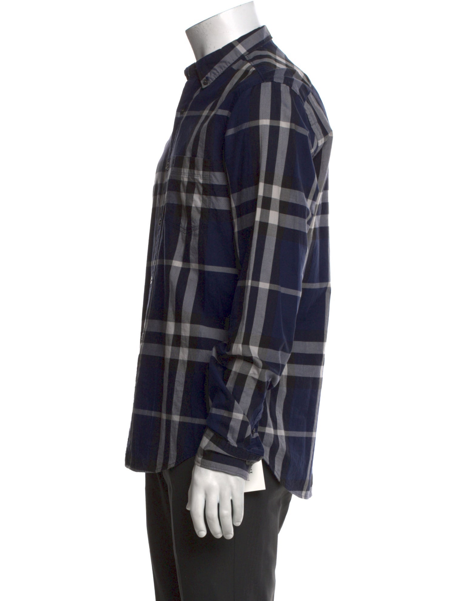 Burberry Brit Plaid Print Long Sleeve Shirt