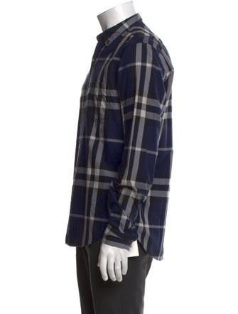 Burberry Brit Plaid Print Long Sleeve Shirt