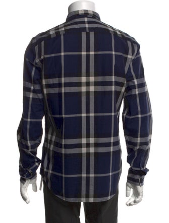 Burberry Brit Plaid Print Long Sleeve Shirt
