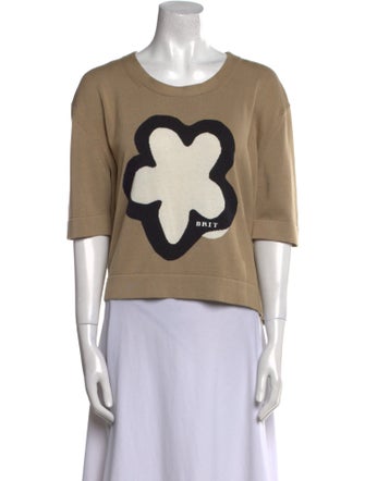 Burberry Brit Silk Graphic Print T-Shirt