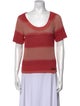 Burberry Brit Colorblock Pattern Scoop Neck T-Shirt