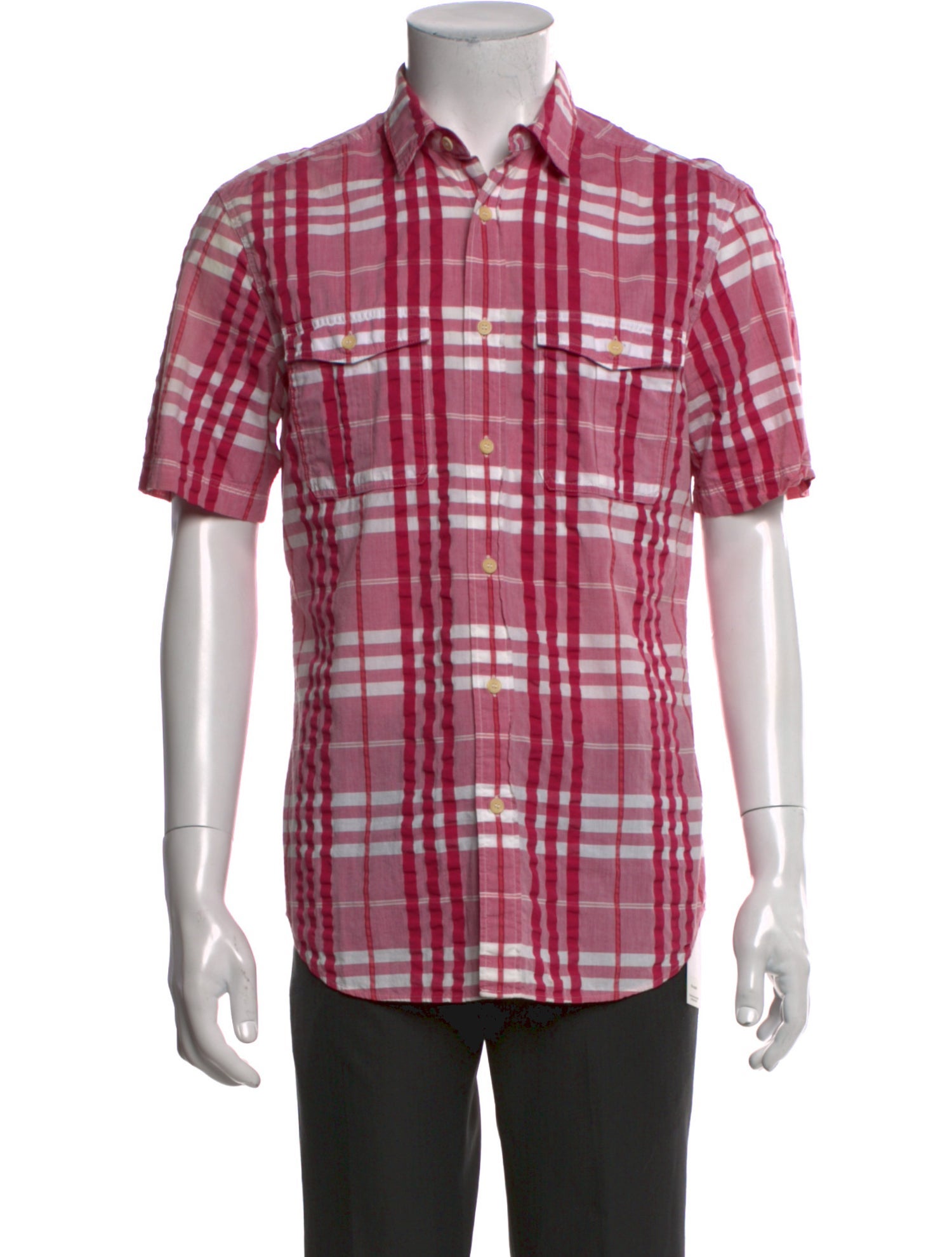 Burberry Brit House Check Pattern Short Sleeve Shirt