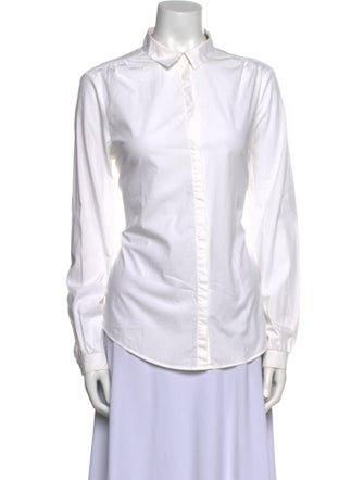 Burberry Brit Long Sleeve Button-Up Top