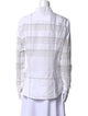 Burberry Brit Plaid Print Long Sleeve Button-Up Top