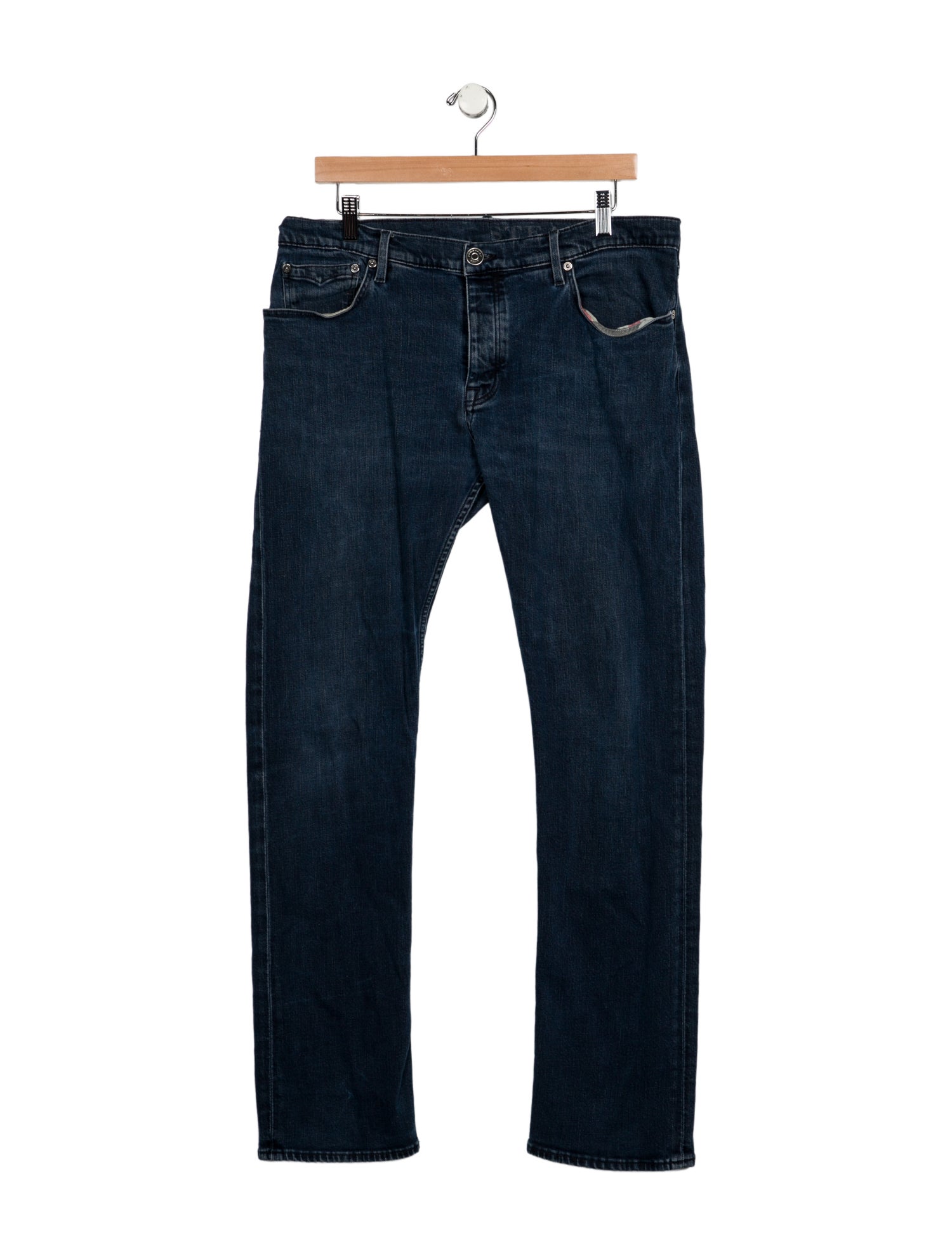 Burberry Brit Mid-Rise Straight Leg Jeans