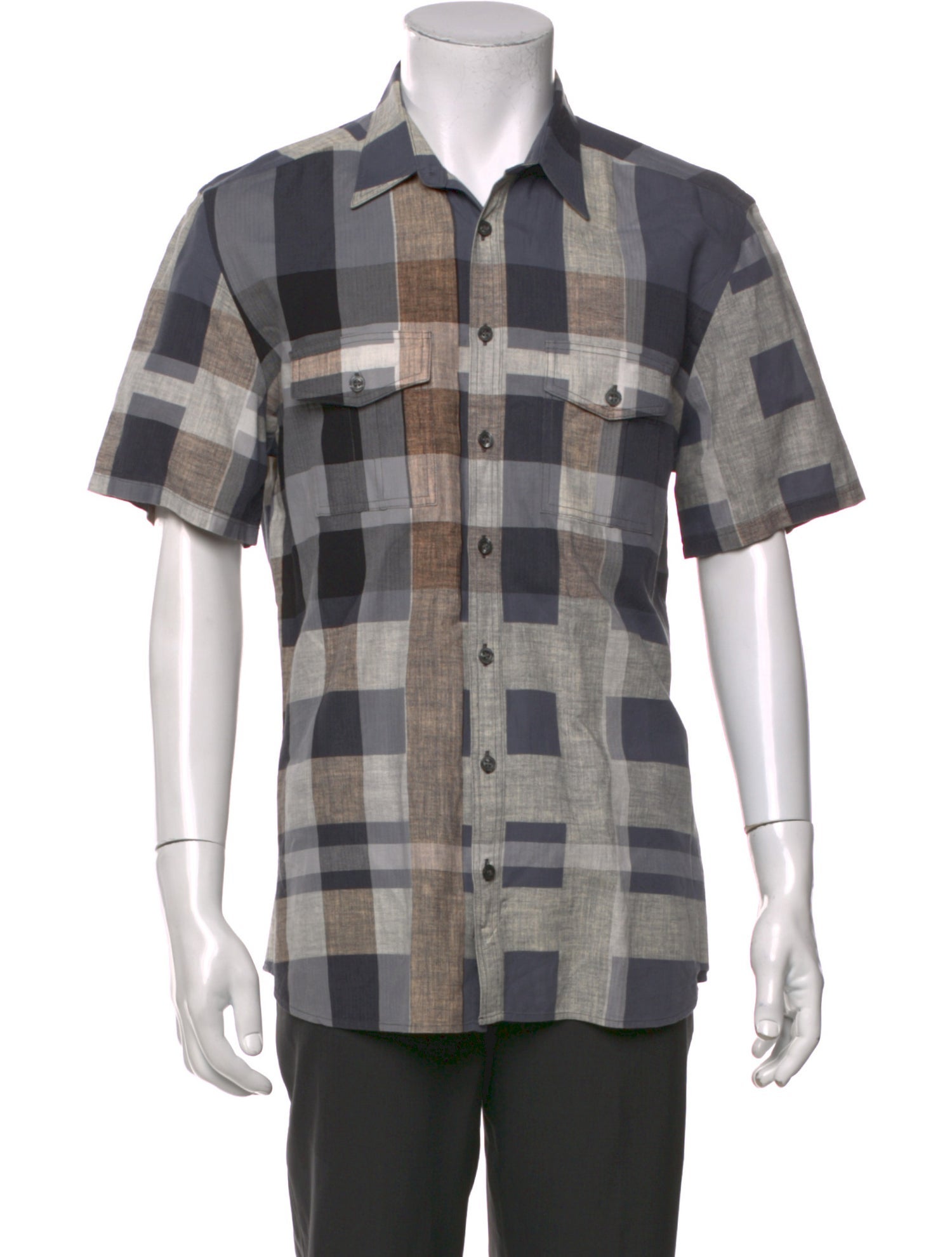 Burberry Brit Exploded Check Pattern Short Sleeve Shirt