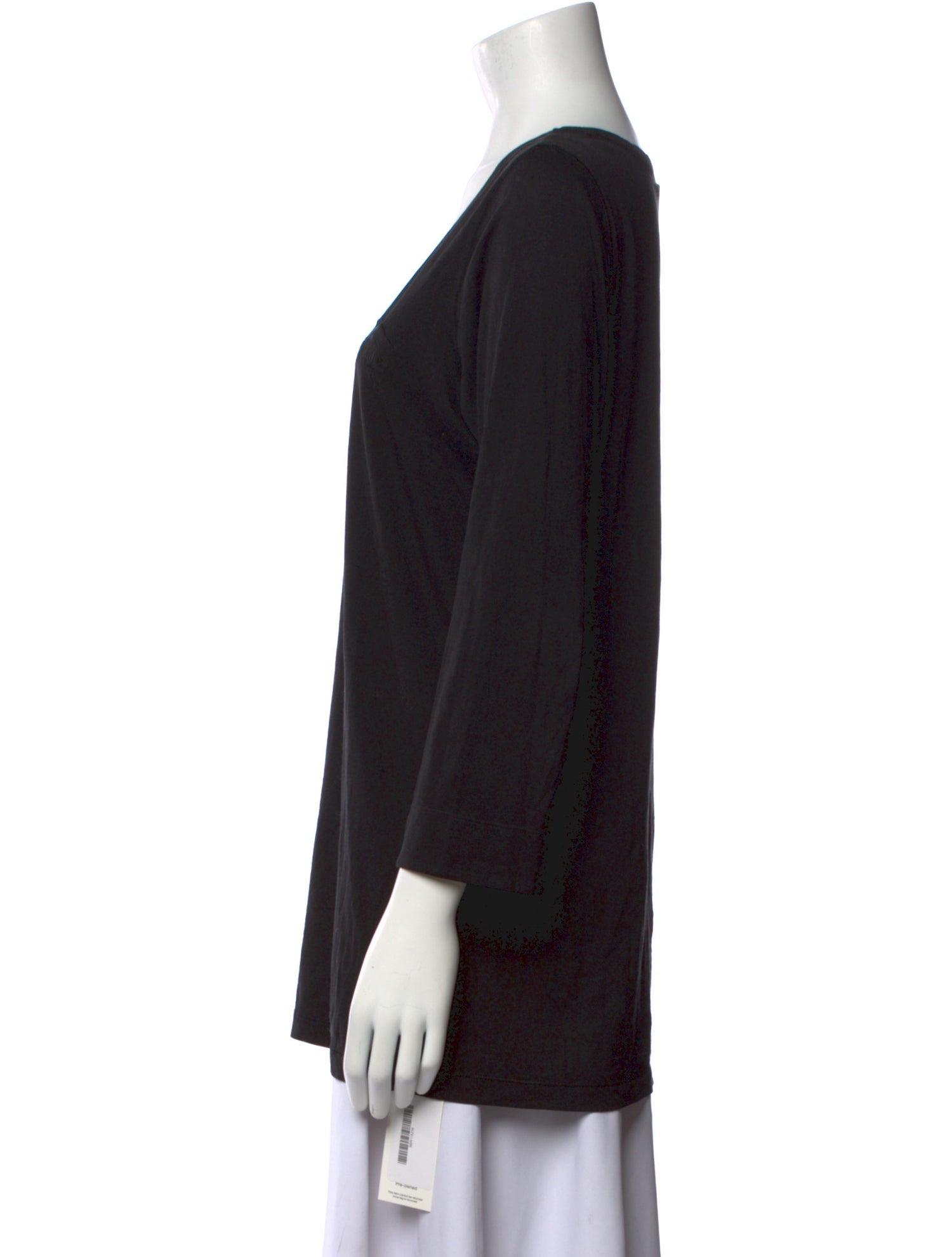 Burberry Brit V-Neck Three-Quarter Sleeve T-Shirt