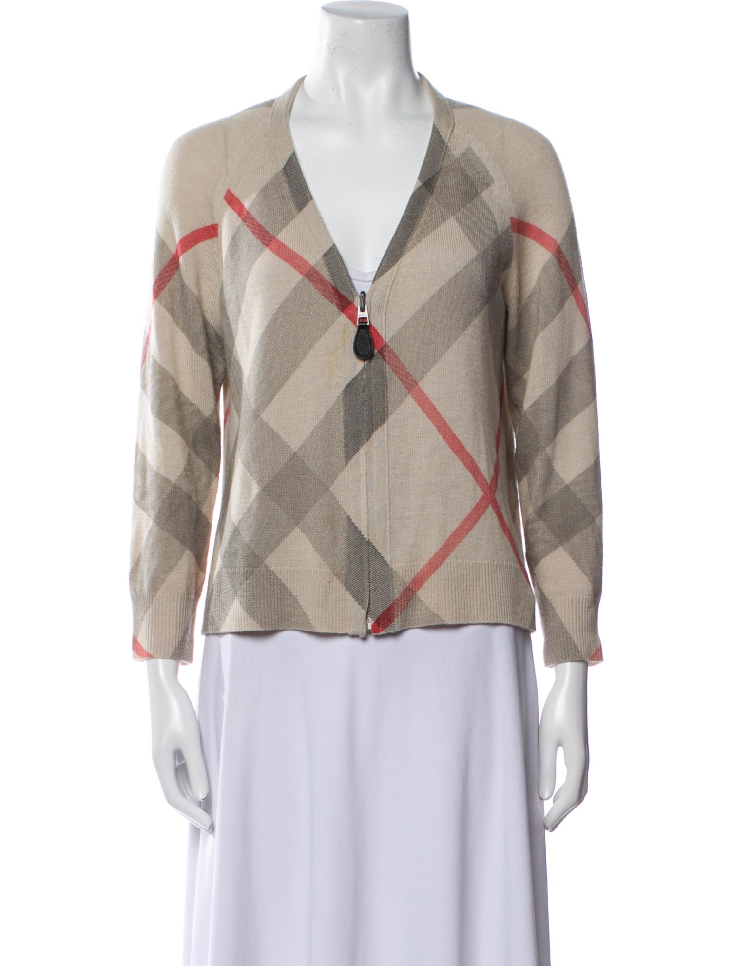 Burberry Brit Merino Wool Plaid Print Blazer