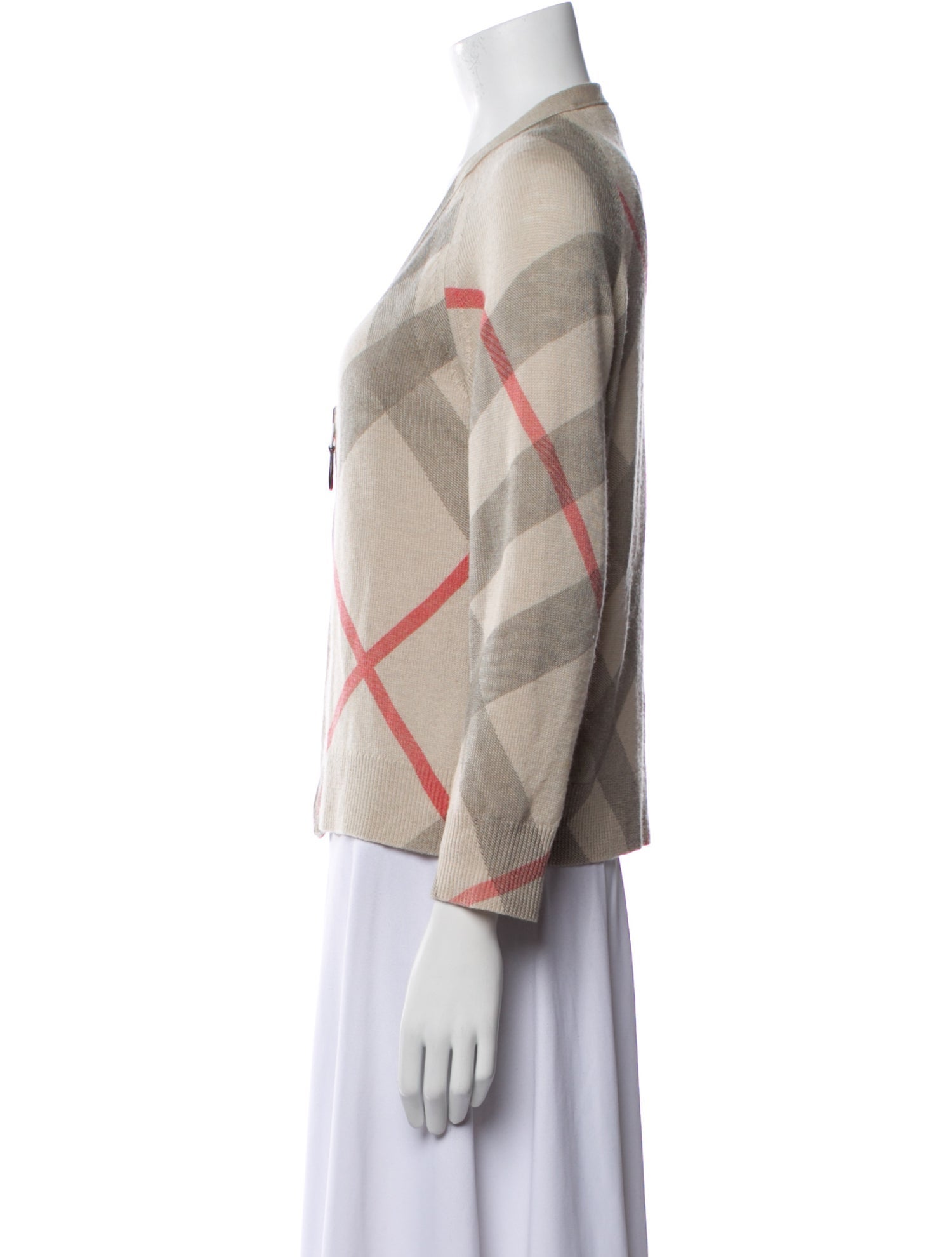 Burberry Brit Merino Wool Plaid Print Blazer