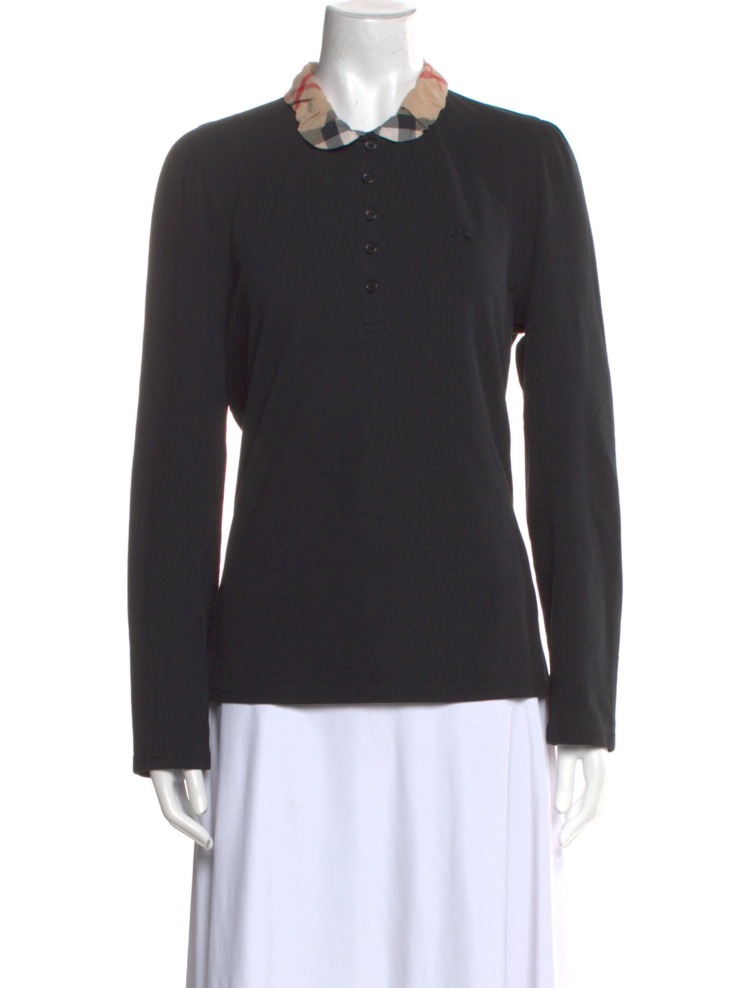Burberry Brit Mock Neck Long Sleeve Polo