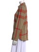 Burberry Brit Plaid Print Long Sleeve Button-Up Top