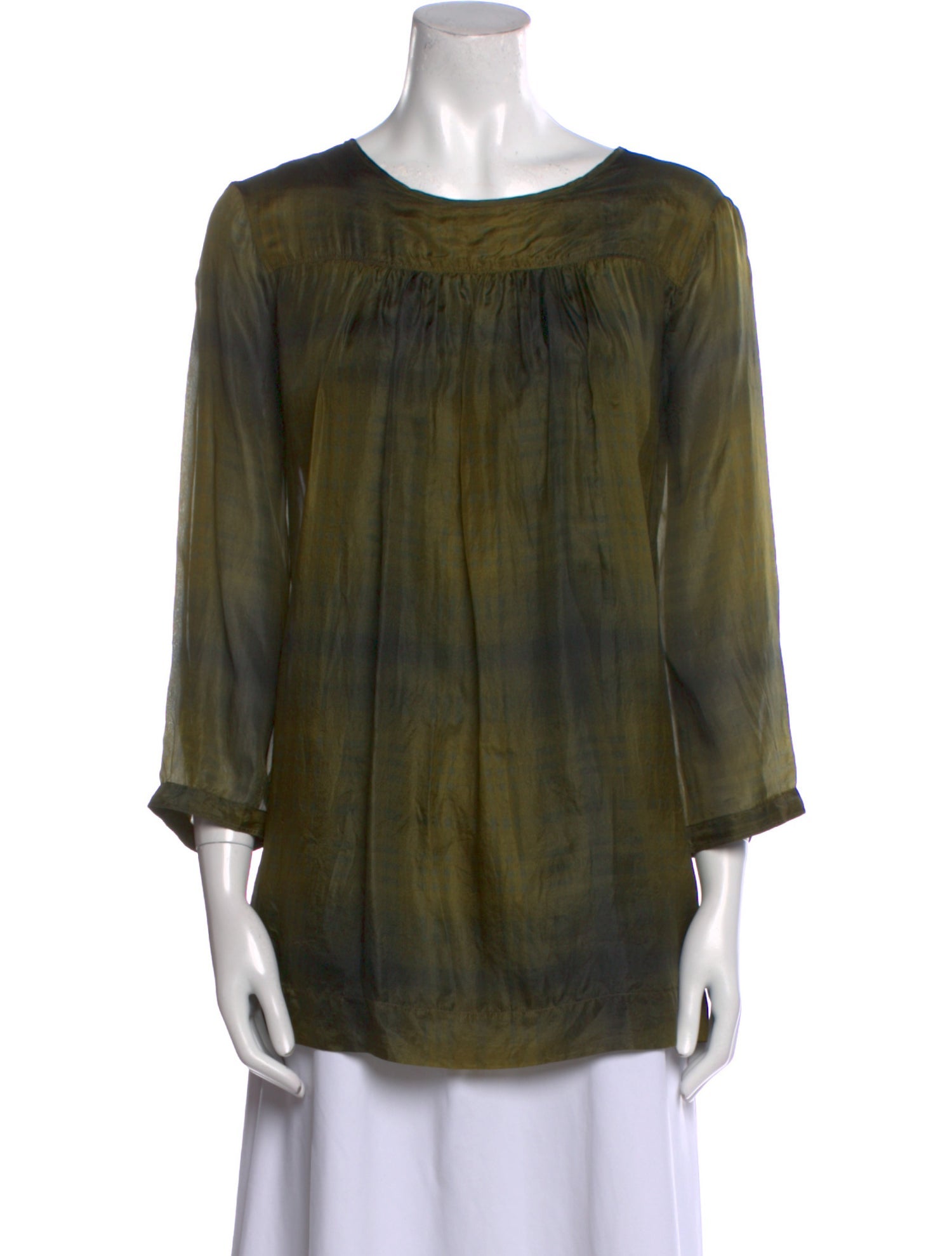 Burberry Brit Silk Scoop Neck Tunic