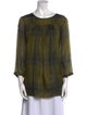 Burberry Brit Silk Scoop Neck Tunic