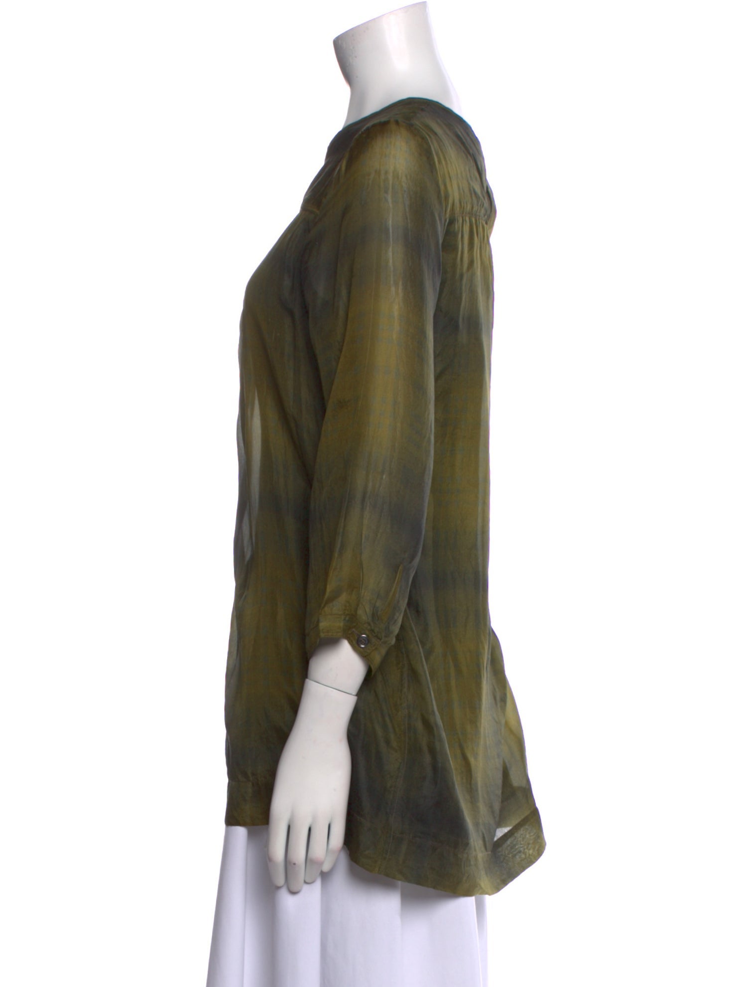 Burberry Brit Silk Scoop Neck Tunic