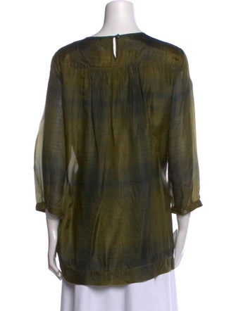 Burberry Brit Silk Scoop Neck Tunic