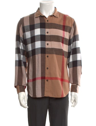 Burberry Brit Exploded Check Pattern Long Sleeve Shirt