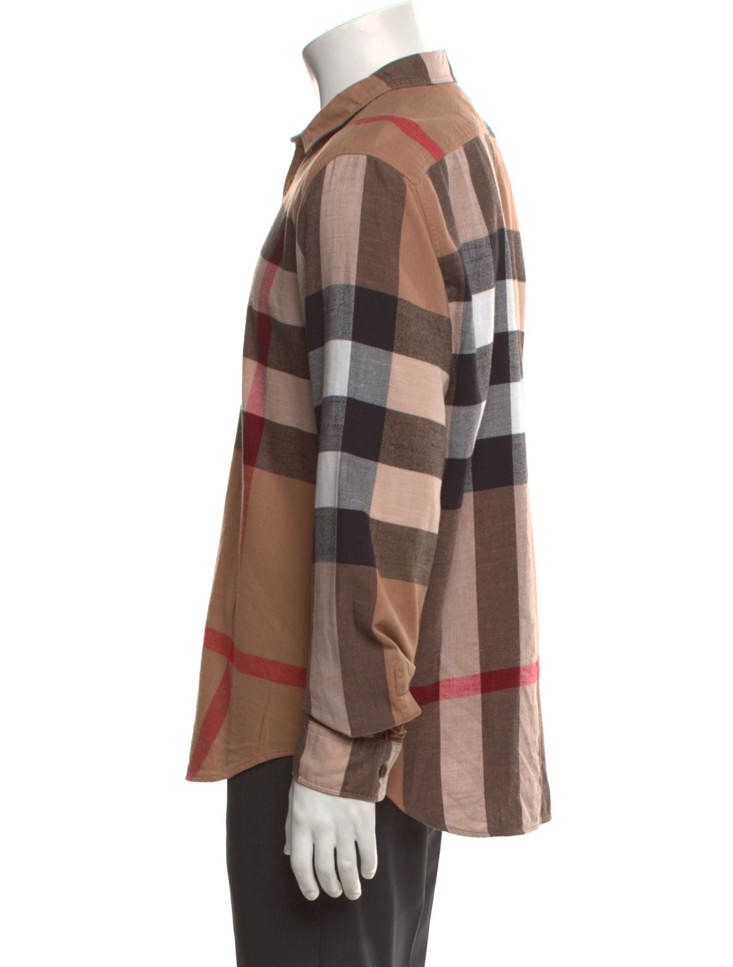 Burberry Brit Exploded Check Pattern Long Sleeve Shirt